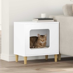 Maison pour chat Blanc 51 x 30 x 52 cm Bois d'ingénierie 538257538257