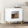 Maison pour chat Blanc 51 x 30 x 52 cm Bois d'ingénierie 538257538257