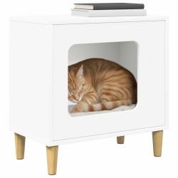 Maison pour chat Blanc 51 x 30 x 52 cm Bois d'ingénierie 538257538257