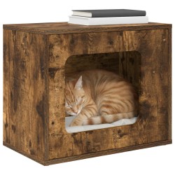 Maison pour chat Chêne fumé 51 x 30 x 42,5 cm Bois d'ingénierie 538258538258