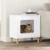 Maison pour chat Blanc Brillant 51 x 30 x 52 cm 538262538262
