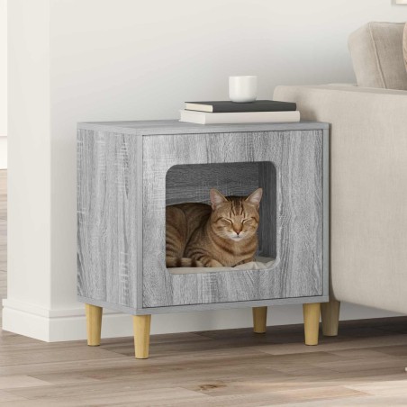 Maison pour chat Gris Sonoma 51 x 30 x 52 cm Bois d'ingénierie 538264538264