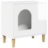 Maison pour chat Blanc Brillant 51 x 30 x 52 cm 538266538266
