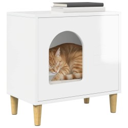 Maison pour chat Blanc Brillant 51 x 30 x 52 cm 538266538266
