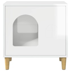 Maison pour chat Blanc Brillant 51 x 30 x 52 cm 538266538266