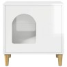 Maison pour chat Blanc Brillant 51 x 30 x 52 cm 538266538266