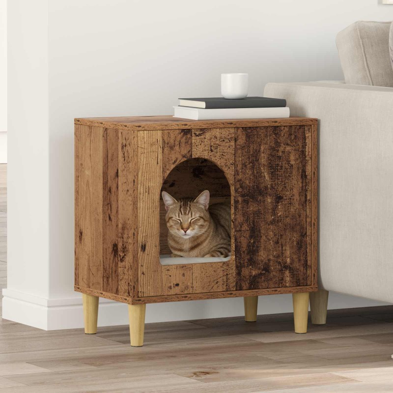 Maison pour chat Bois ancien 51 x 30 x 52 cm Bois d'ingénierie 538267538267