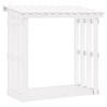 Support pour bois de chauffage Blanc 108x64,5x109cm Bois de pin 538269538269
