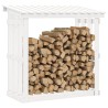 Support pour bois de chauffage Blanc 108x64,5x109cm Bois de pin 538269538269