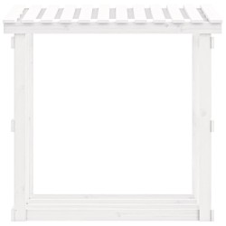 Support pour bois de chauffage Blanc 108x64,5x109cm Bois de pin 538269538269