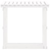Support pour bois de chauffage Blanc 108x64,5x109cm Bois de pin 538269538269