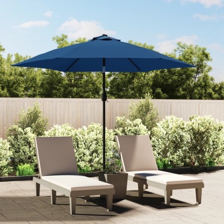 Parasol d'extérieur avec poteau en métal 300 cm Azuré   538270538270
