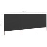Paravent 3 panneaux Tissu 400 x 160 cm Anthracite 538272538272