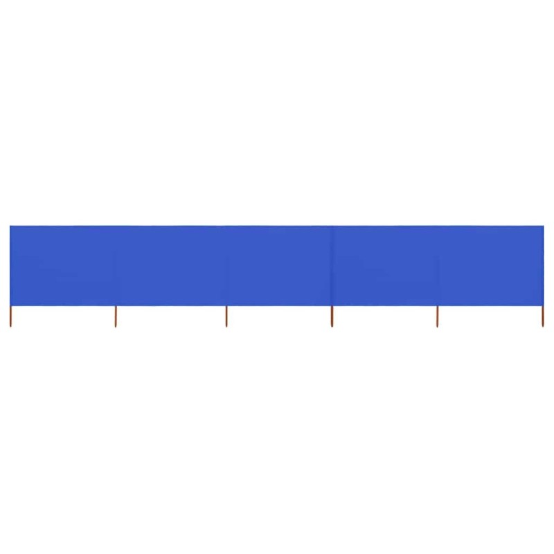 Paravent 5 panneaux Tissu 600 x 80 cm Bleu azuré 538276538276