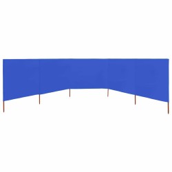 Paravent 5 panneaux Tissu 600 x 80 cm Bleu azuré 538276538276