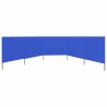 Paravent 5 panneaux Tissu 600 x 80 cm Bleu azuré 538276538276