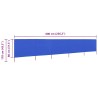 Paravent 5 panneaux Tissu 600 x 80 cm Bleu azuré 538276538276
