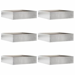 Bordure de Pelouse 6 pcs Argent 50 x 50 x 13 cm 538277538277