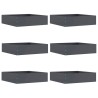 Bordure de Pelouse 6 pcs Anthracite 50 x 50 x 13 cm Acier 538279538279