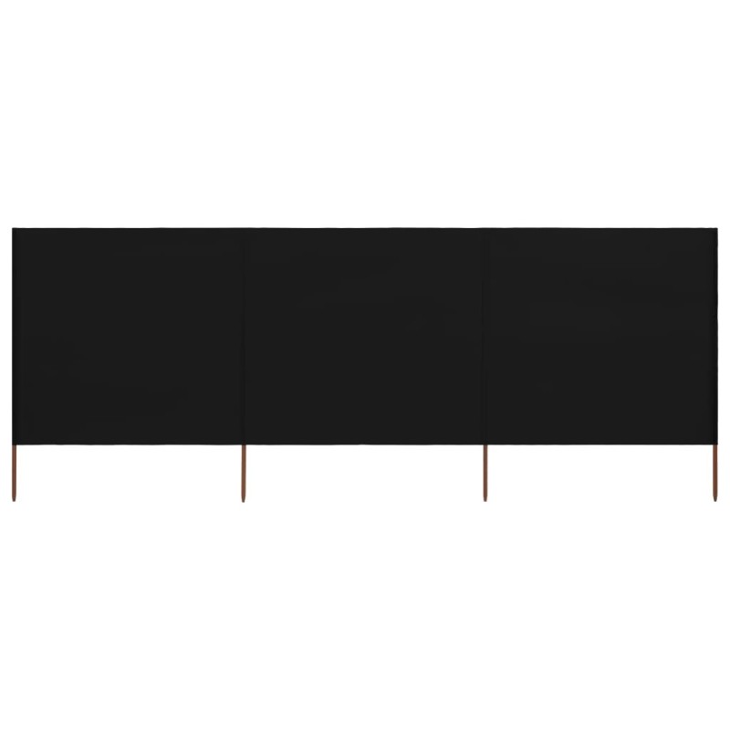 Paravent 3 panneaux Tissu 400 x 160 cm Noir 538280538280