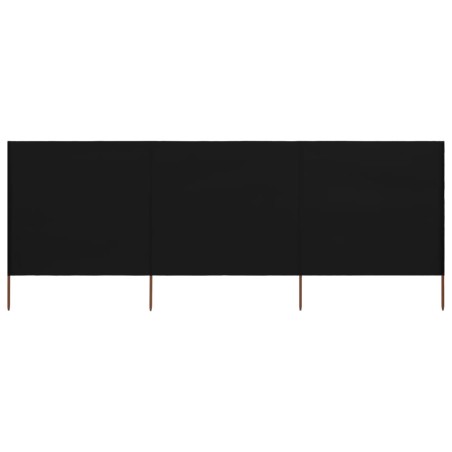 Paravent 3 panneaux Tissu 400 x 160 cm Noir 538280538280