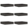 Bordure de Pelouse 6 pcs Noir 60 x 60 x 13 cm Acier 538281538281