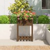 Jardinière avec étagère Marron miel 54x34,5x81 cm Bois de pin 538283538283