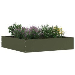 Bordure de Pelouse Vert olive 60 x 60 x 13 cm Acier 538284538284