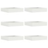 Bordure de Pelouse 6 pcs Blanc 60 x 60 x 13 cm Acier 538285538285