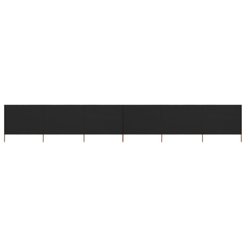 Paravent 6 panneaux Tissu 800 x 120 cm Noir 538286538286