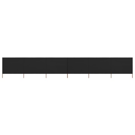 Paravent 6 panneaux Tissu 800 x 120 cm Noir 538286538286