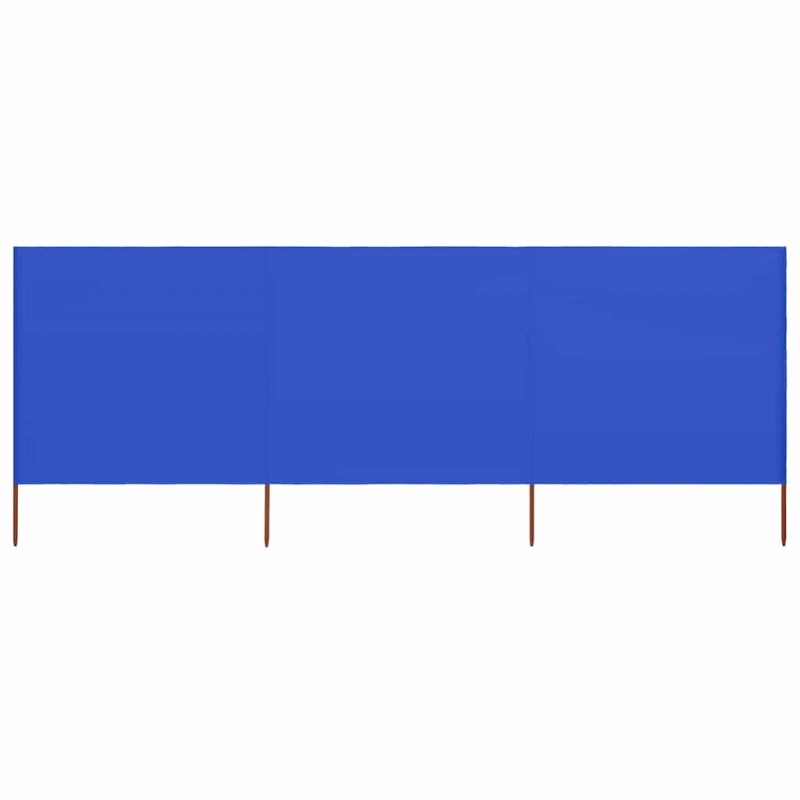 Paravent 3 panneaux Tissu 400 x 120 cm Bleu azuré 538287538287