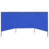 Paravent 3 panneaux Tissu 400 x 120 cm Bleu azuré 538287538287