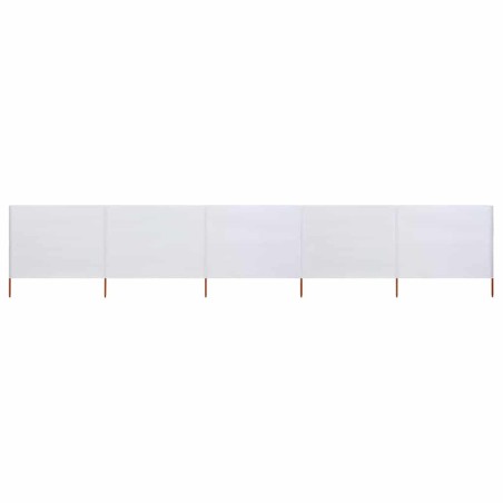 Paravent 5 panneaux Tissu 600 x 80 cm Blanc sable 538288538288