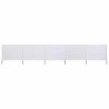 Paravent 5 panneaux Tissu 600 x 80 cm Blanc sable 538288538288