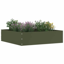 Bordure de Pelouse 6 pcs Vert olive 50 x 50 x 13 cm Acier 538289538289