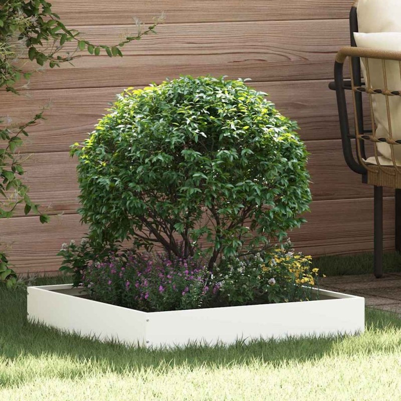 Bordure de Pelouse Blanc 60 x 60 x 13 cm Acier 538291538291