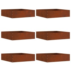 Bordure de Pelouse 6 pcs Rouillé 50 x 50 x 13 cm 538294538294