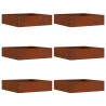 Bordure de Pelouse 6 pcs Rouillé 50 x 50 x 13 cm 538294538294