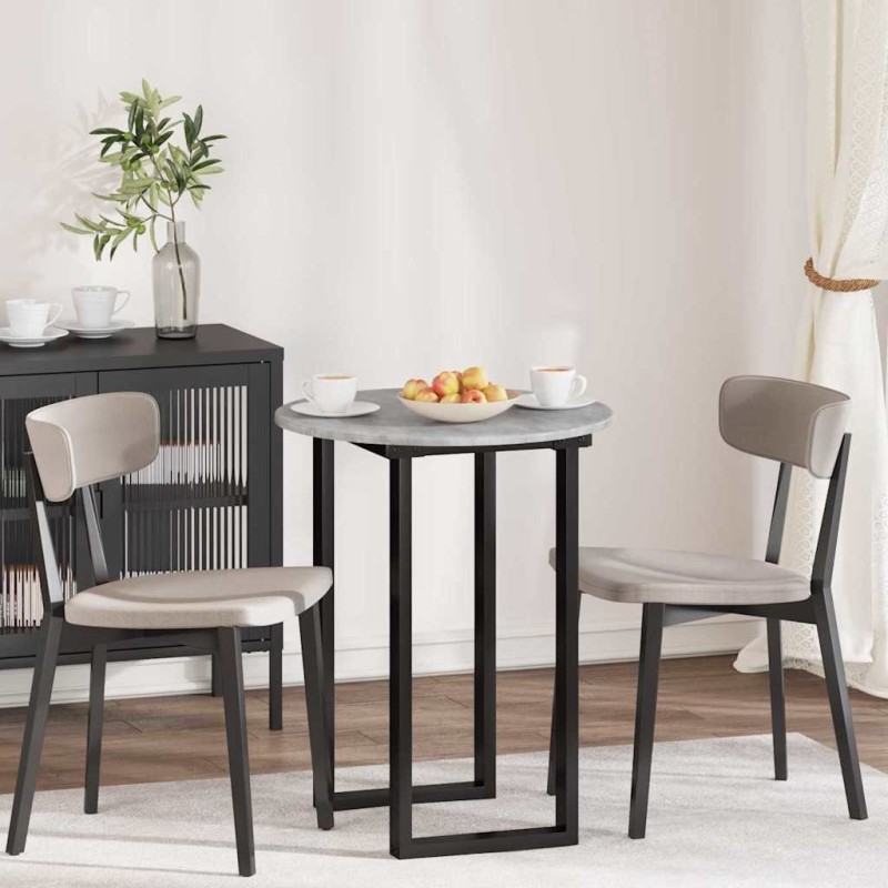 Plateau de table Gris béton Ø 60 x 1,5 cm Bois d'ingénierie 538299538299