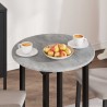 Plateau de table Gris béton Ø 60 x 1,5 cm Bois d'ingénierie 538299538299
