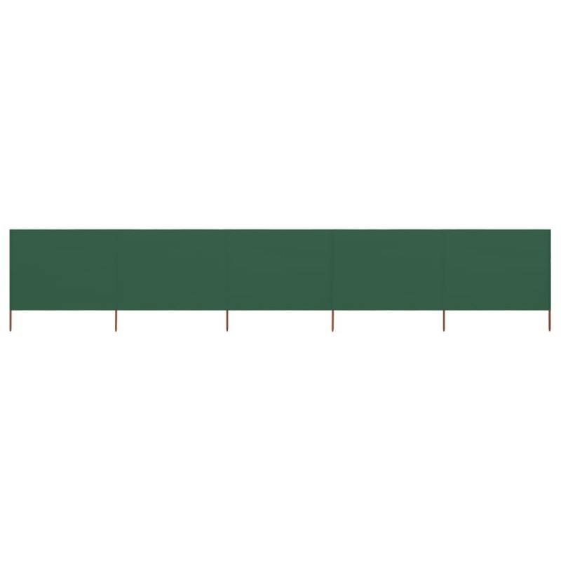Paravent 5 panneaux Tissu 600 x 160 cm Vert 538307538307