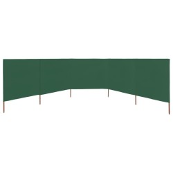 Paravent 5 panneaux Tissu 600 x 160 cm Vert 538307538307