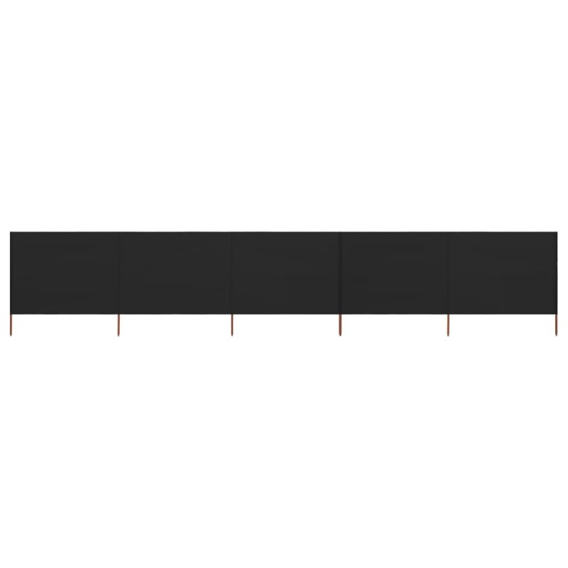 Paravent 5 panneaux Tissu 600 x 120 cm Noir 538309538309