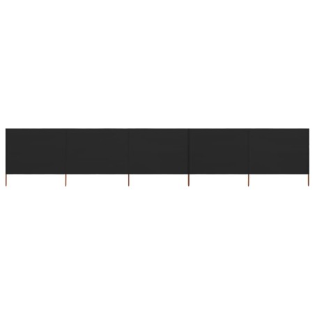 Paravent 5 panneaux Tissu 600 x 120 cm Noir 538309538309