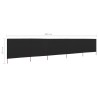 Paravent 5 panneaux Tissu 600 x 120 cm Noir 538309538309
