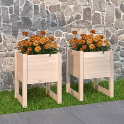 Jardinières 2 pcs 40x40x52,5 cm Bois massif de pin 538310538310