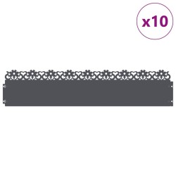 Bordures de pelouse 10 pcs Anthracite 103 x 0,05 x 22 cm Acier 538311538311