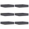 Bordure de Pelouse 6 pcs Anthracite 60 x 60 x 13 cm Acier 538316538316