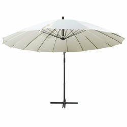 Parasol suspendu avec poteau en aluminium Blanc 3 m 538318538318